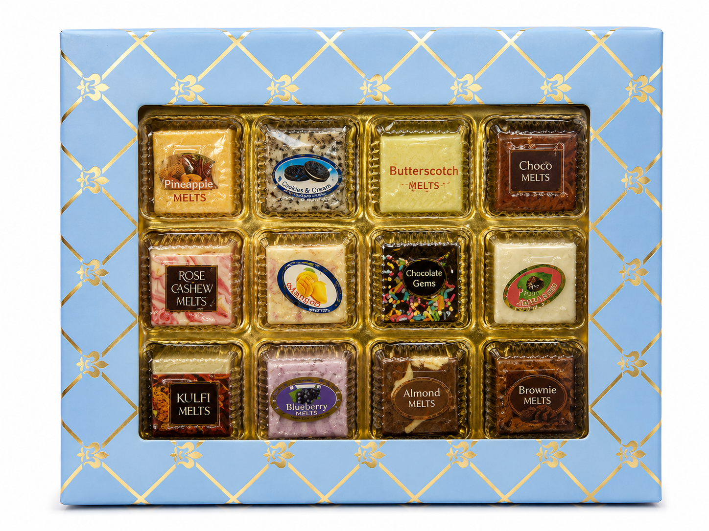 12 Pieces Assorted Chocolate Cavity Box