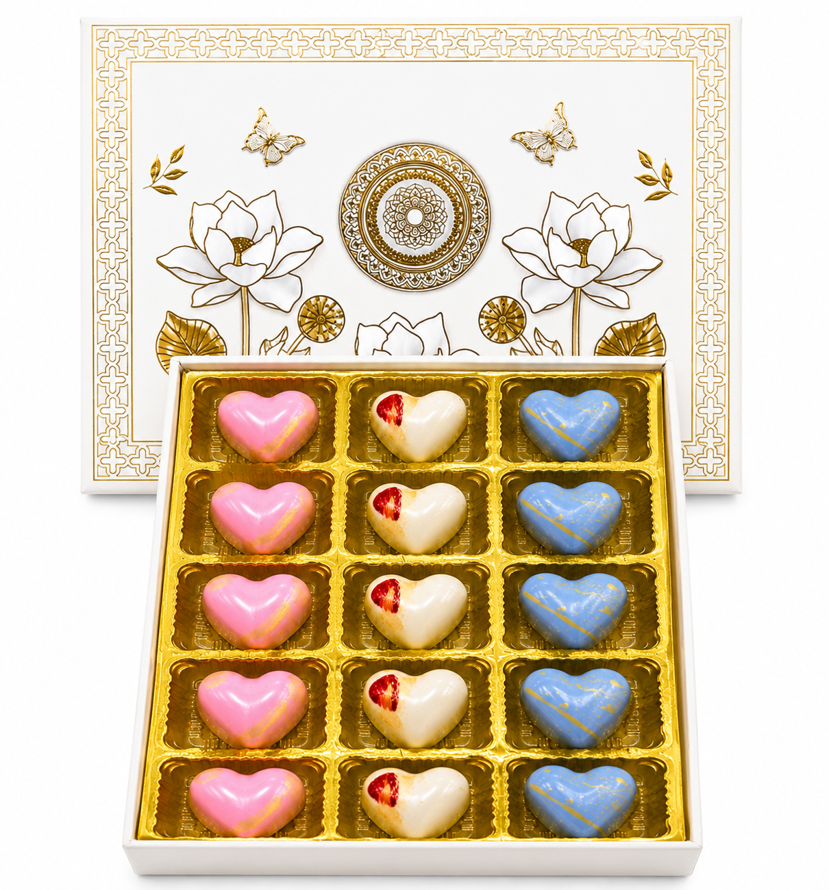 12 Pieces Fancy Chocolate Cavity Box