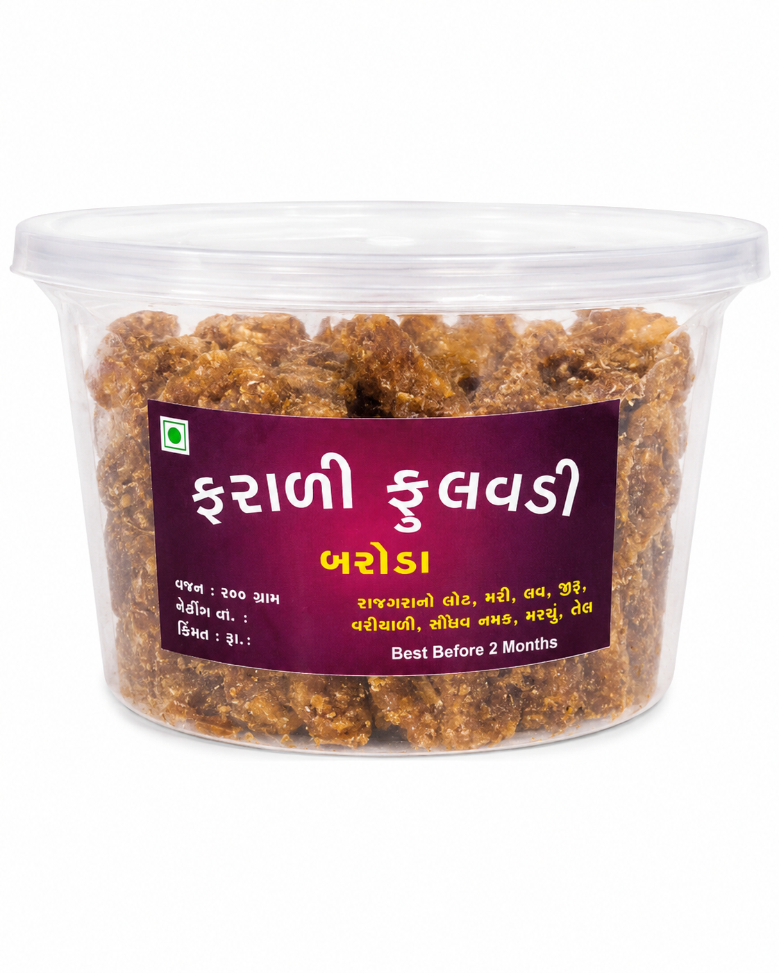 Farali Fulwadi 200 GMS made with fasting-friendly ingredients, hygienically packed for freshness and authentic crunchy taste.
