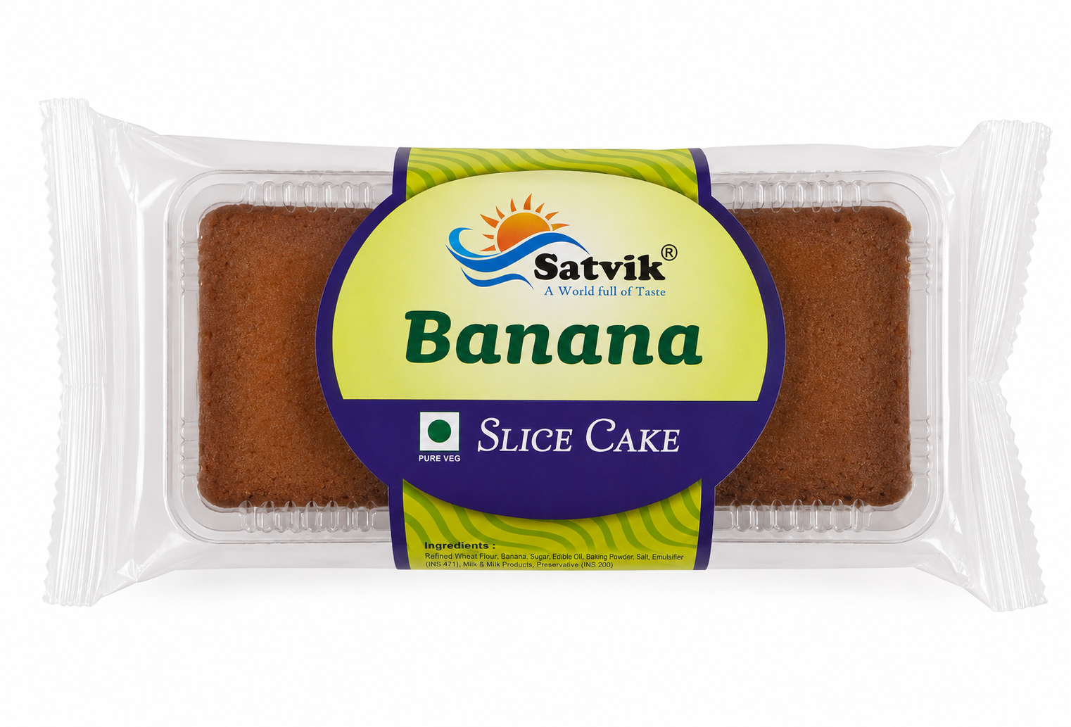 Banana Slice Cake with soft texture and naturally sweet banana flavor, suitable for breakfast treats, desserts and tea-time enjoyment.