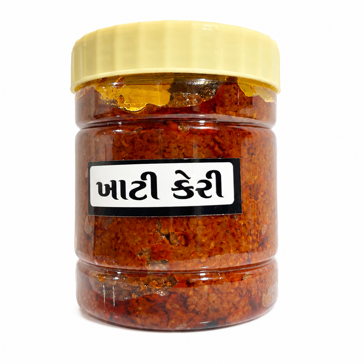 Khati Keri 250 GMS made with fresh raw mangoes and authentic spices, hygienically packed for freshness and tangy traditional flavor.