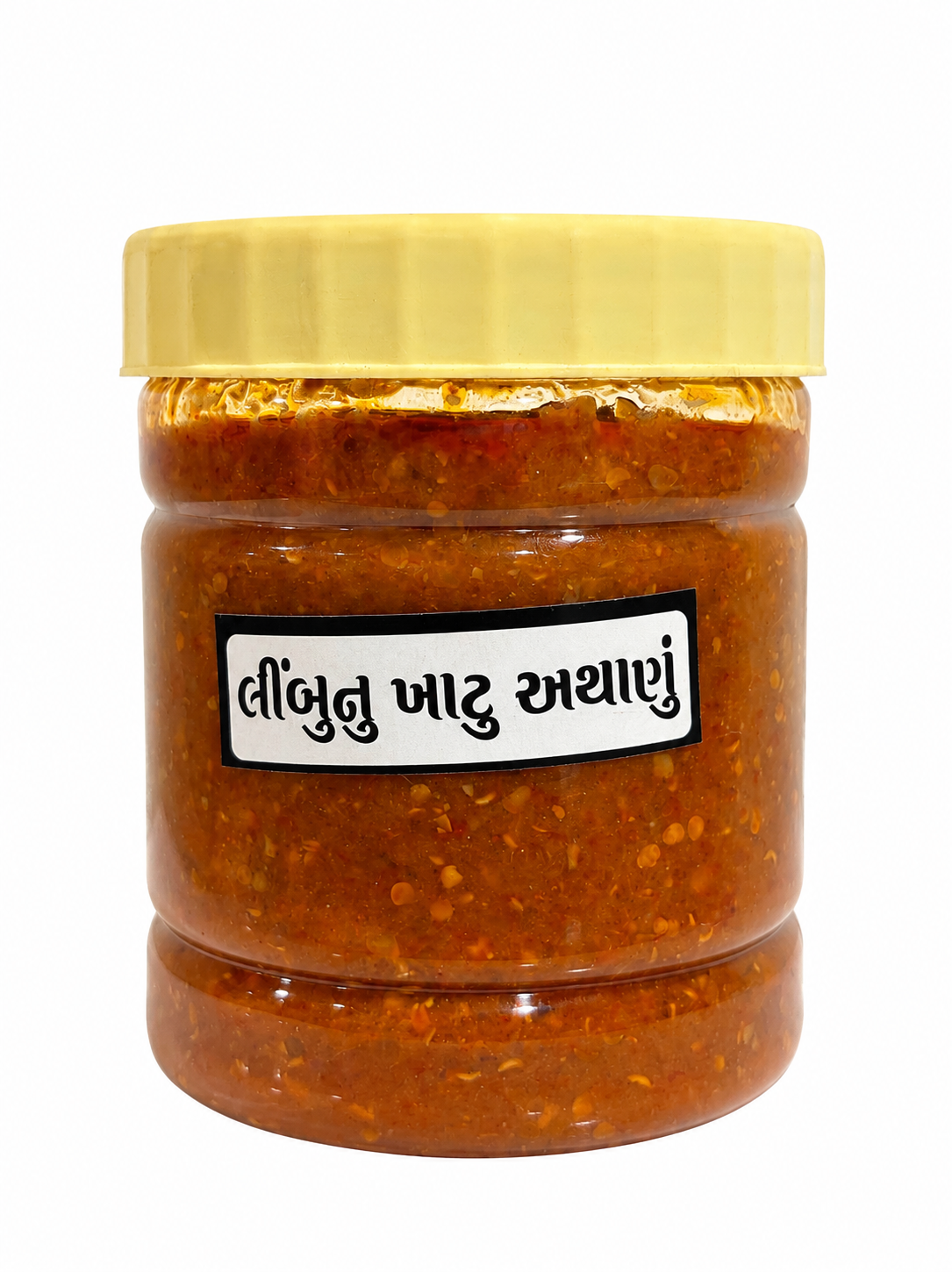 Khatta Lemon 250 GMS prepared with fresh lemons and traditional spices, hygienically packed for freshness and authentic tangy taste.