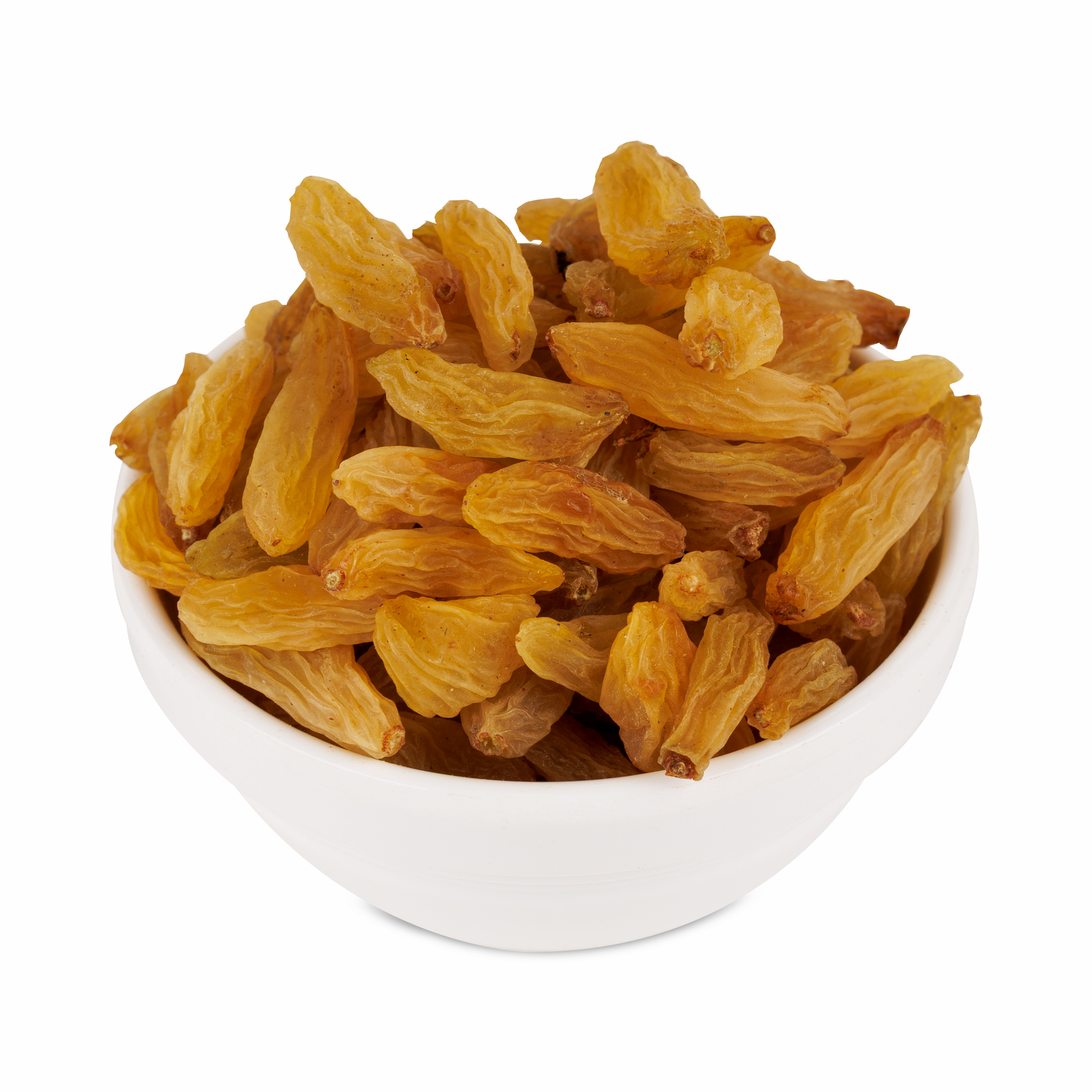 Indian Kismis Long 250 Gms displayed with long golden raisins, naturally sweet flavour, and soft chewy texture.