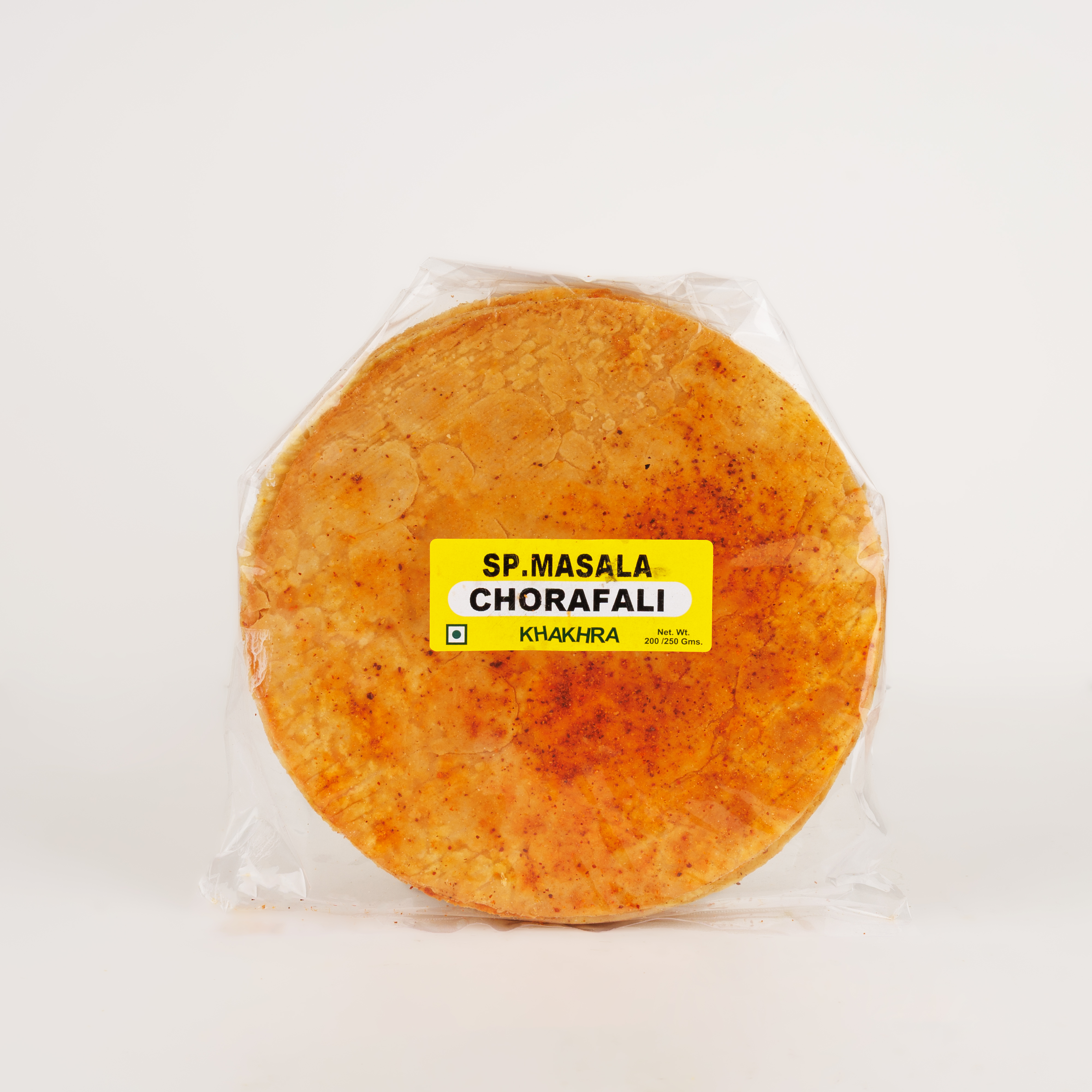 Chorafali Khakhra 250 GMS with crisp texture and chorafali-inspired flavor for distinctive Gujarati-style snacking.