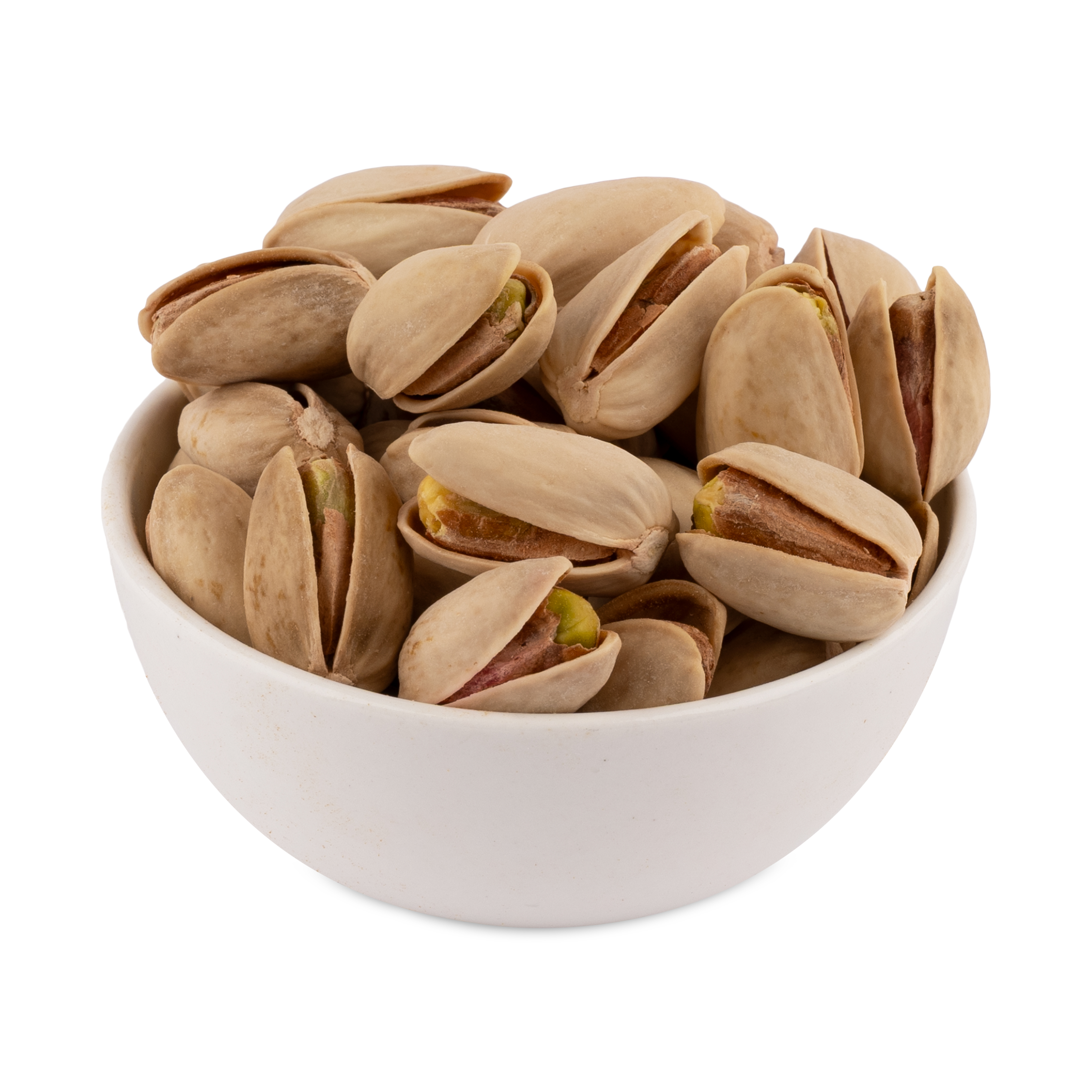 Large Salted Irani Pista 250 Gms presented in a bowl with roasted pistachios, crunchy shells, and rich flavour.